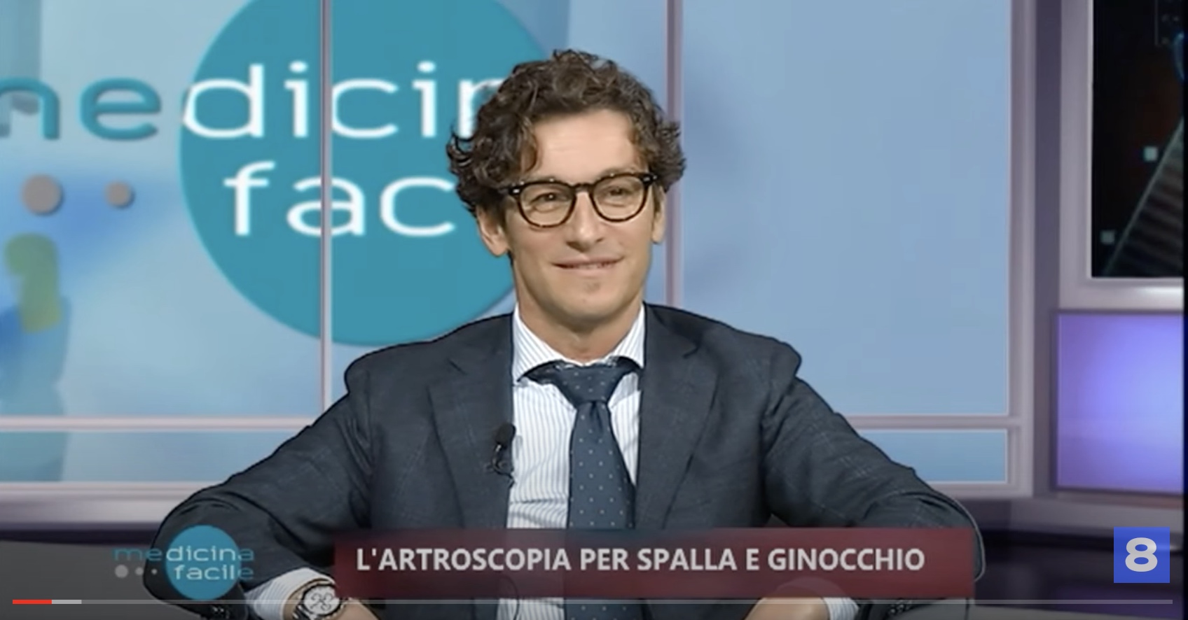 Intervista al Dr. Gabriele Tavolieri durante la trasmissione televisiva di Rete8.