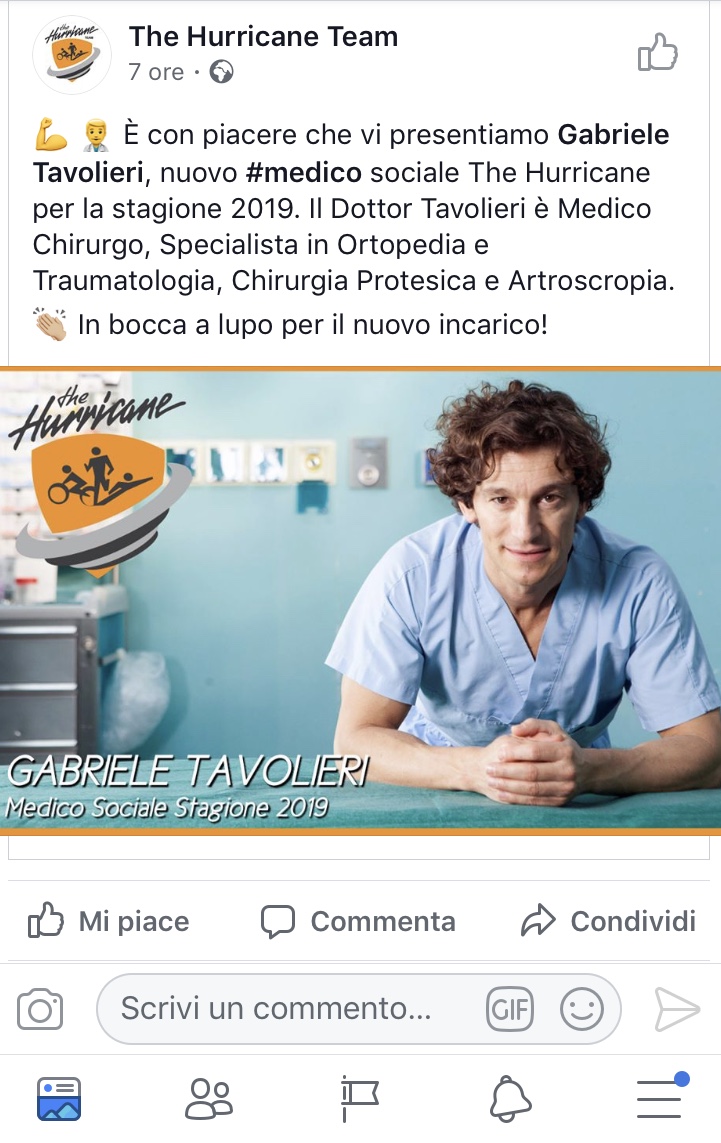 Tavolieri - Nuovo Medico Sociale Polisportiva The Hurricane