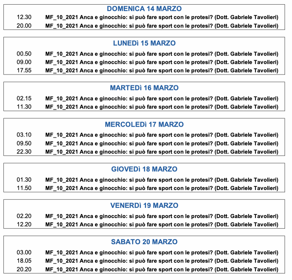 Ospite del programma “MEDICINA FACILE “ su RETE 8